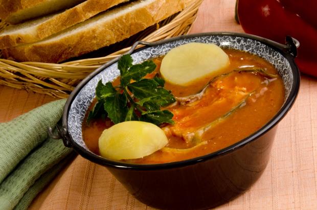 рыбный суп из семги