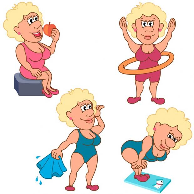 женщина занимается фитнесом