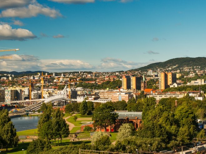 вид на город Осло сверху
